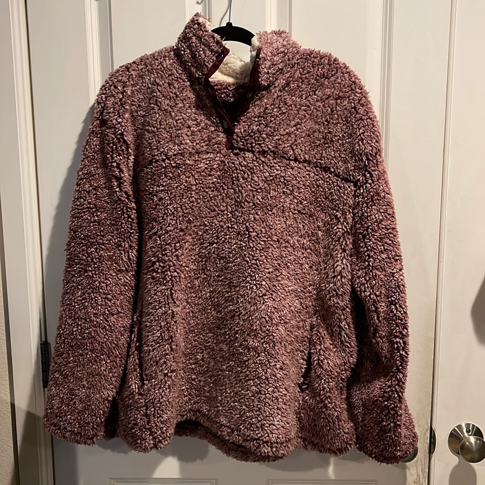 Coffee Shop faux fur pull over